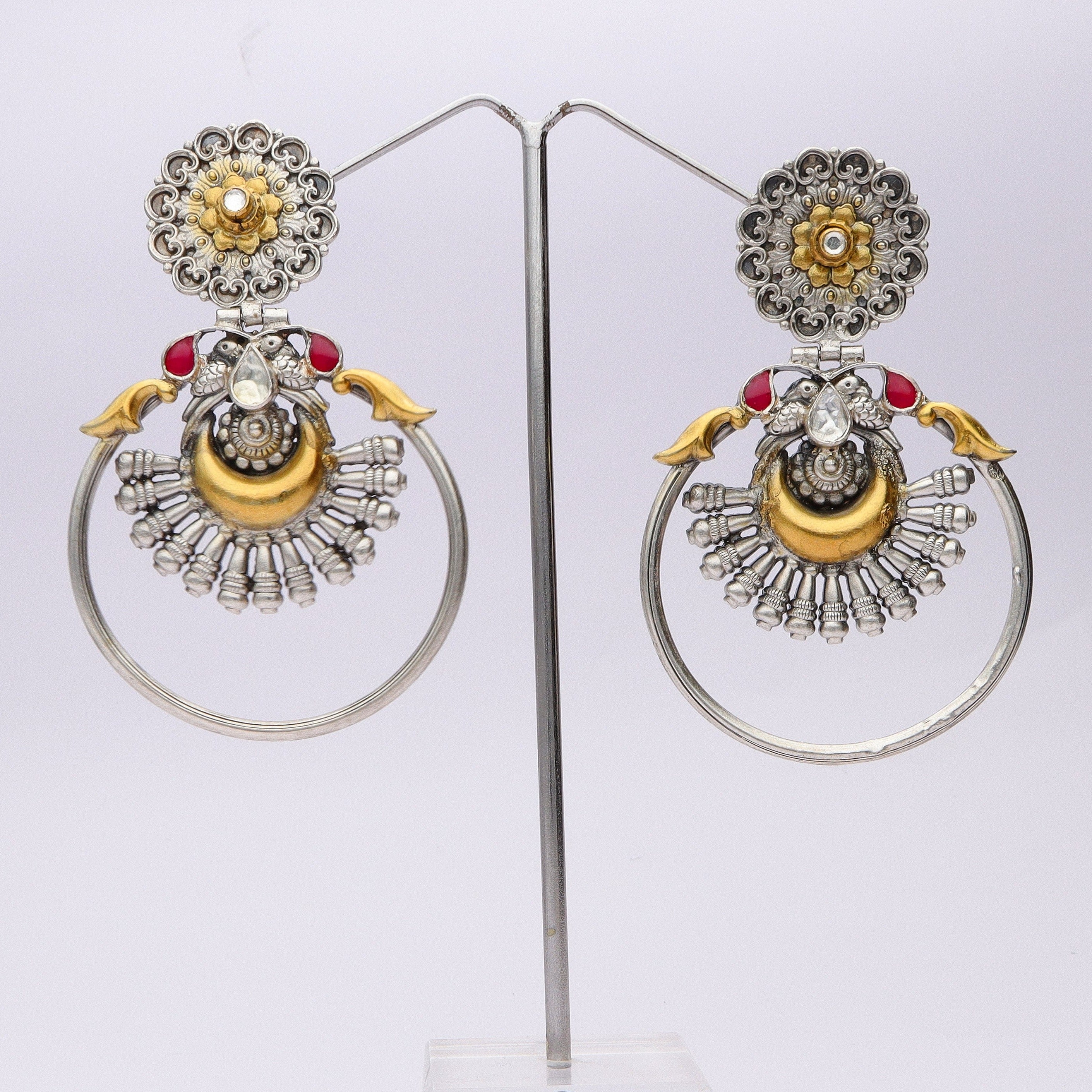 Dual Tone Chand Look Earring