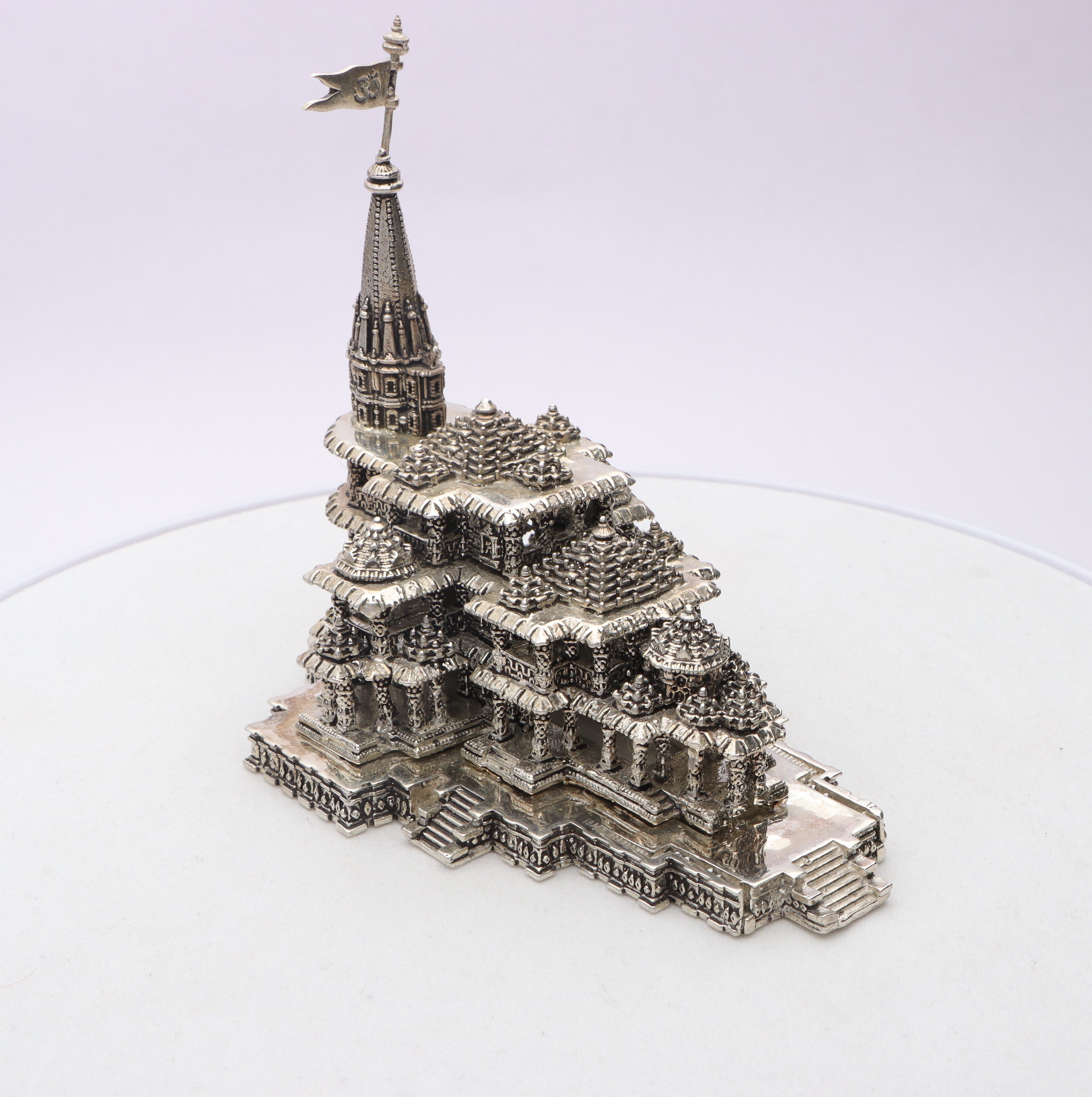 Silver Antique Ram Mandir Pure Silver