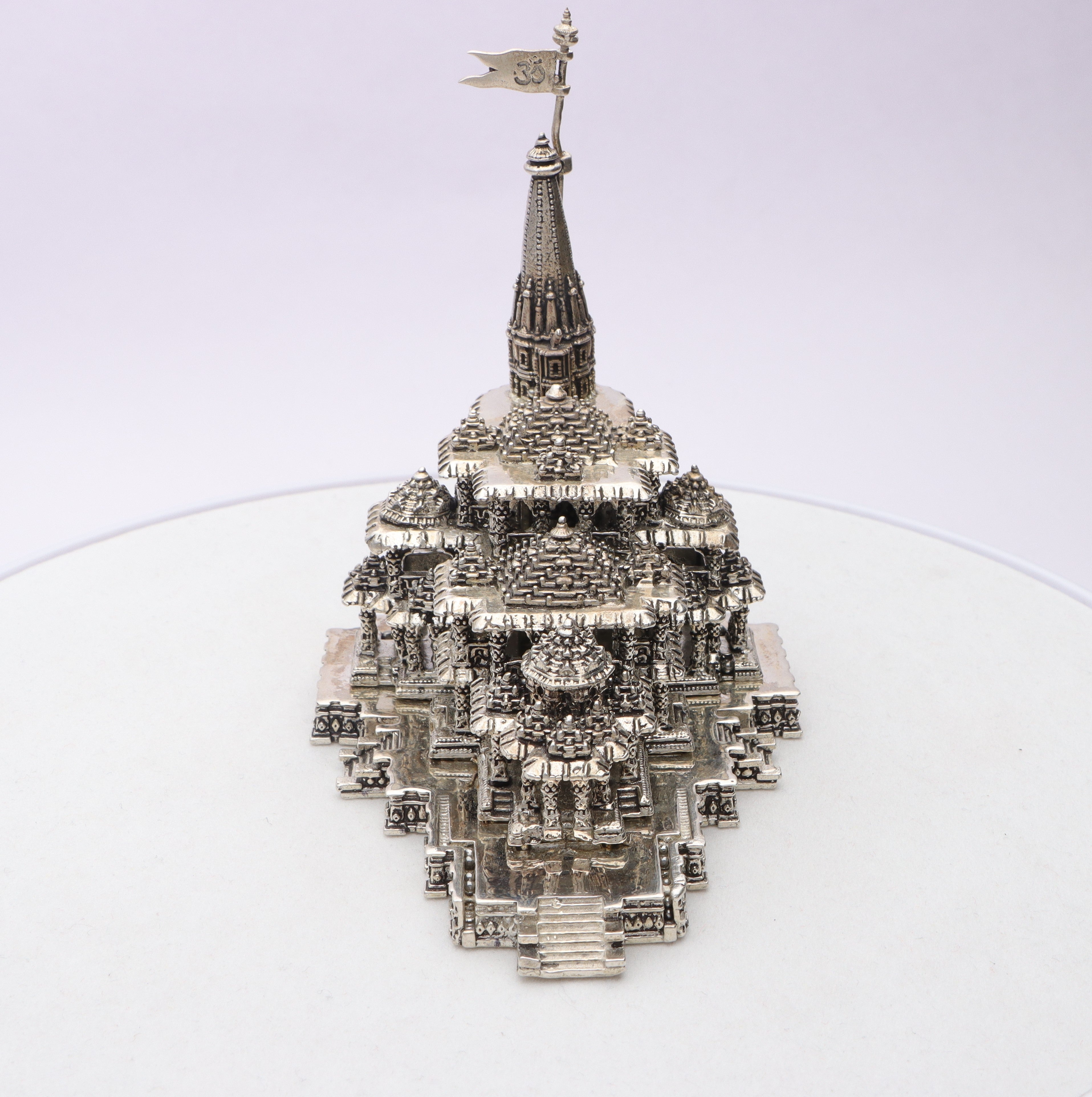 Silver Antique Ram Mandir Pure Silver