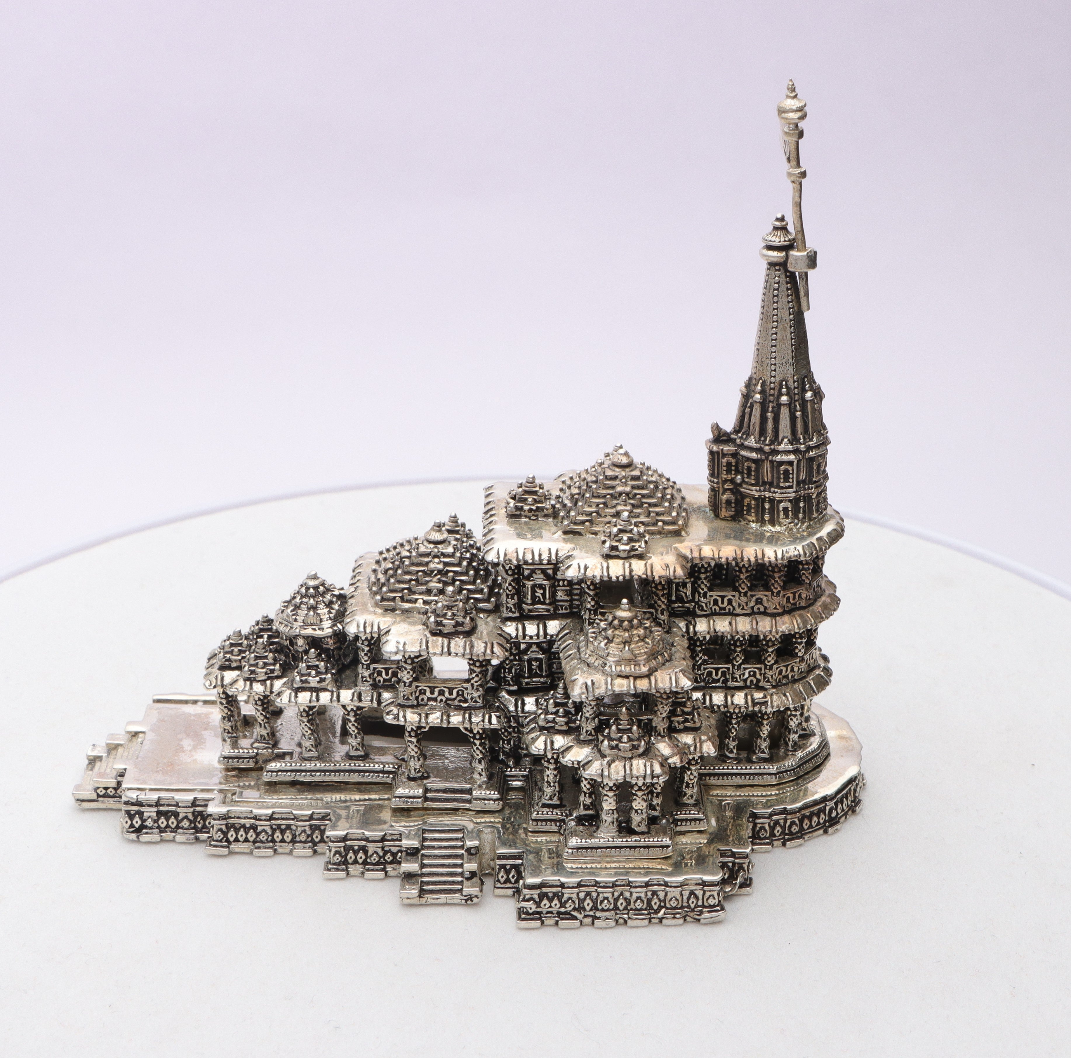 Silver Antique Ram Mandir Pure Silver