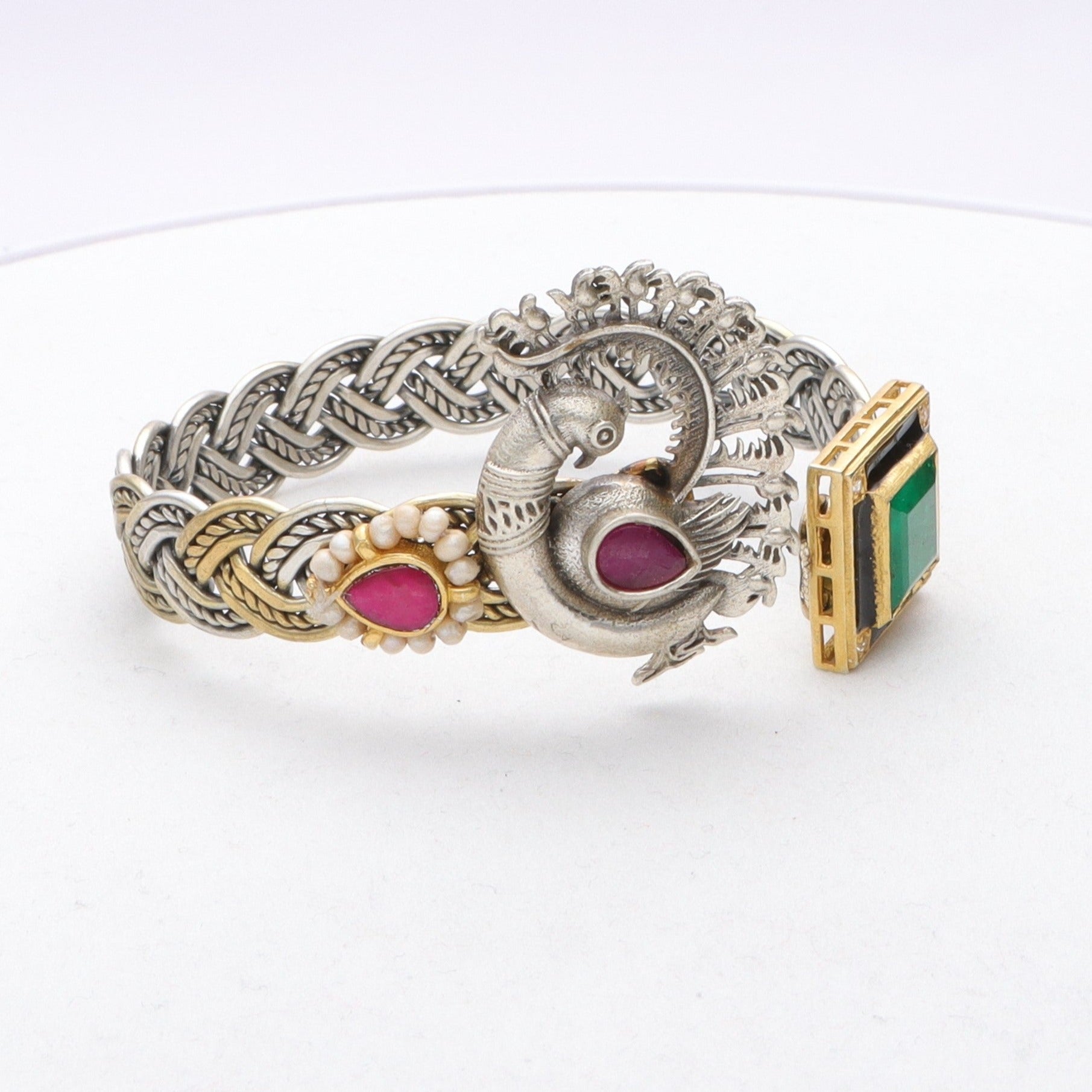 Silver Peacock Bracelet