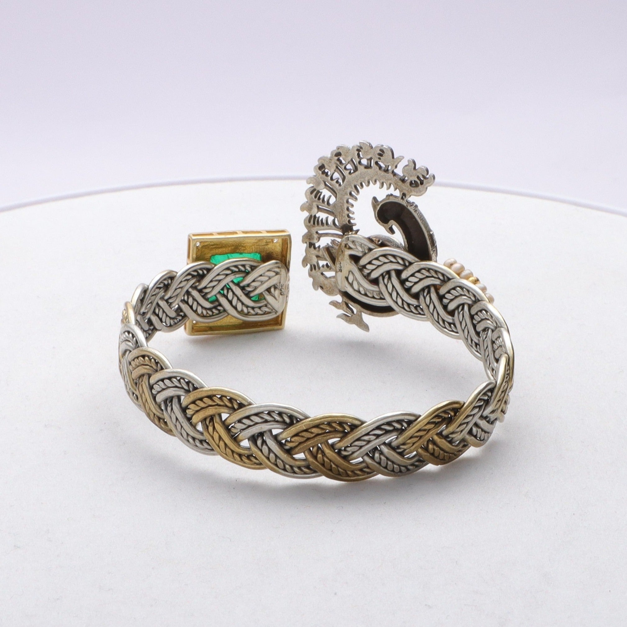 Silver Peacock Bracelet