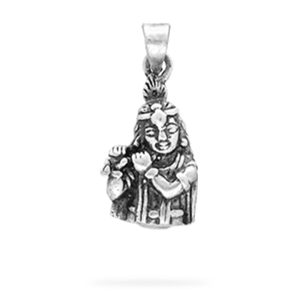 Remarkable supreme Krishna silver pendant