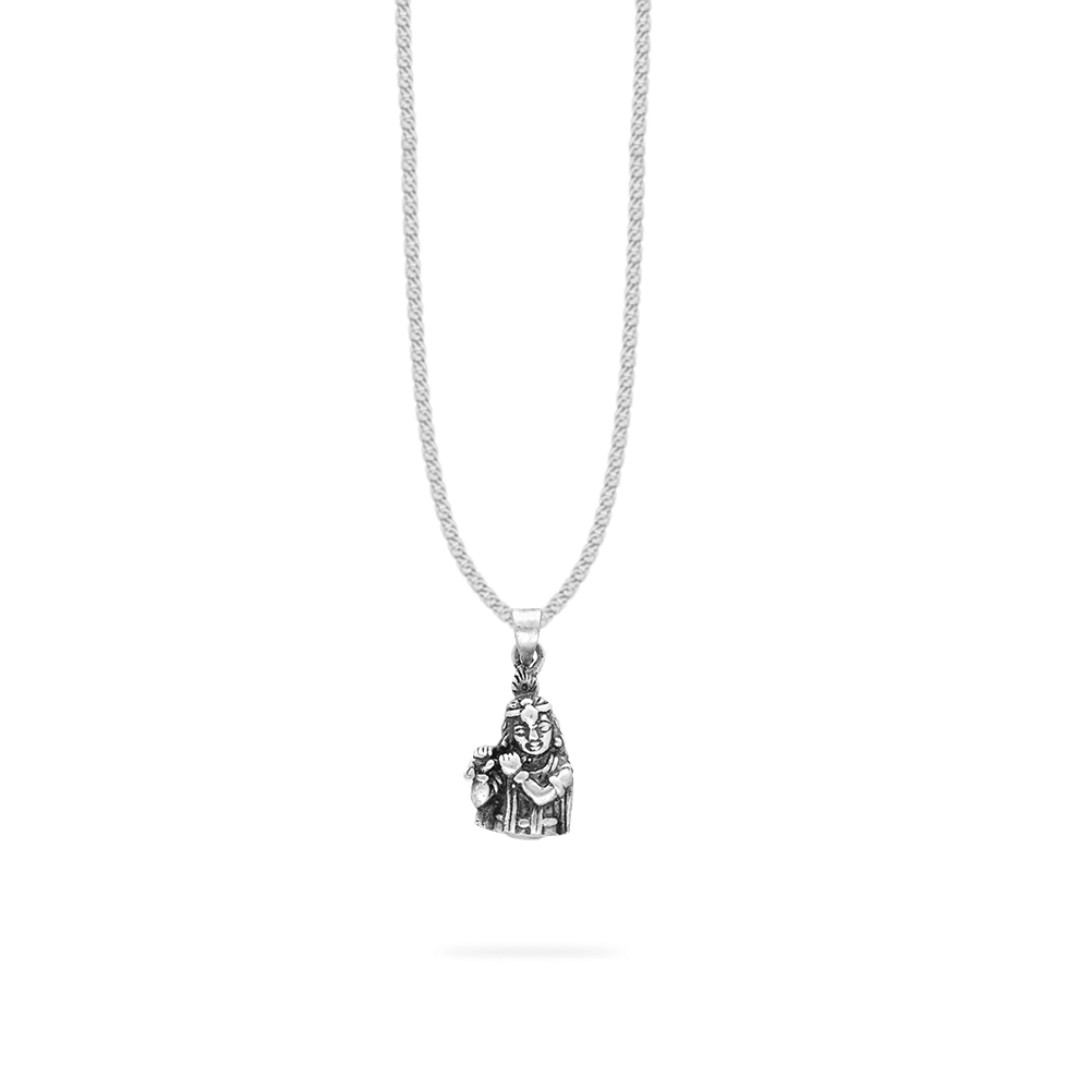 Remarkable supreme Krishna silver pendant