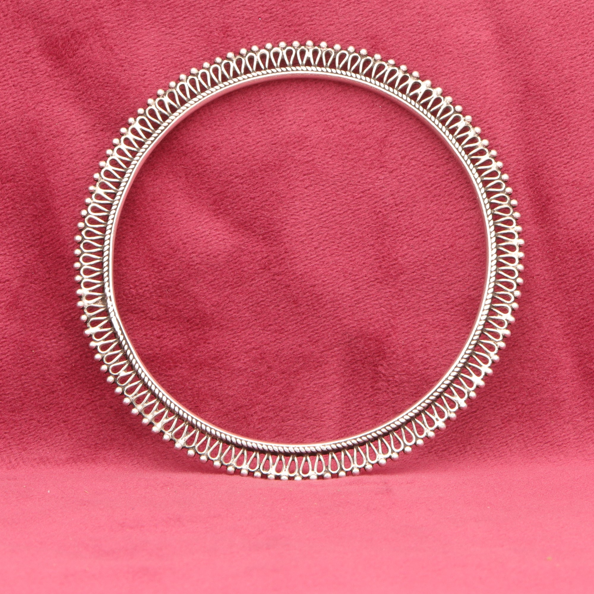 Silver Antique Bangle- Single piece