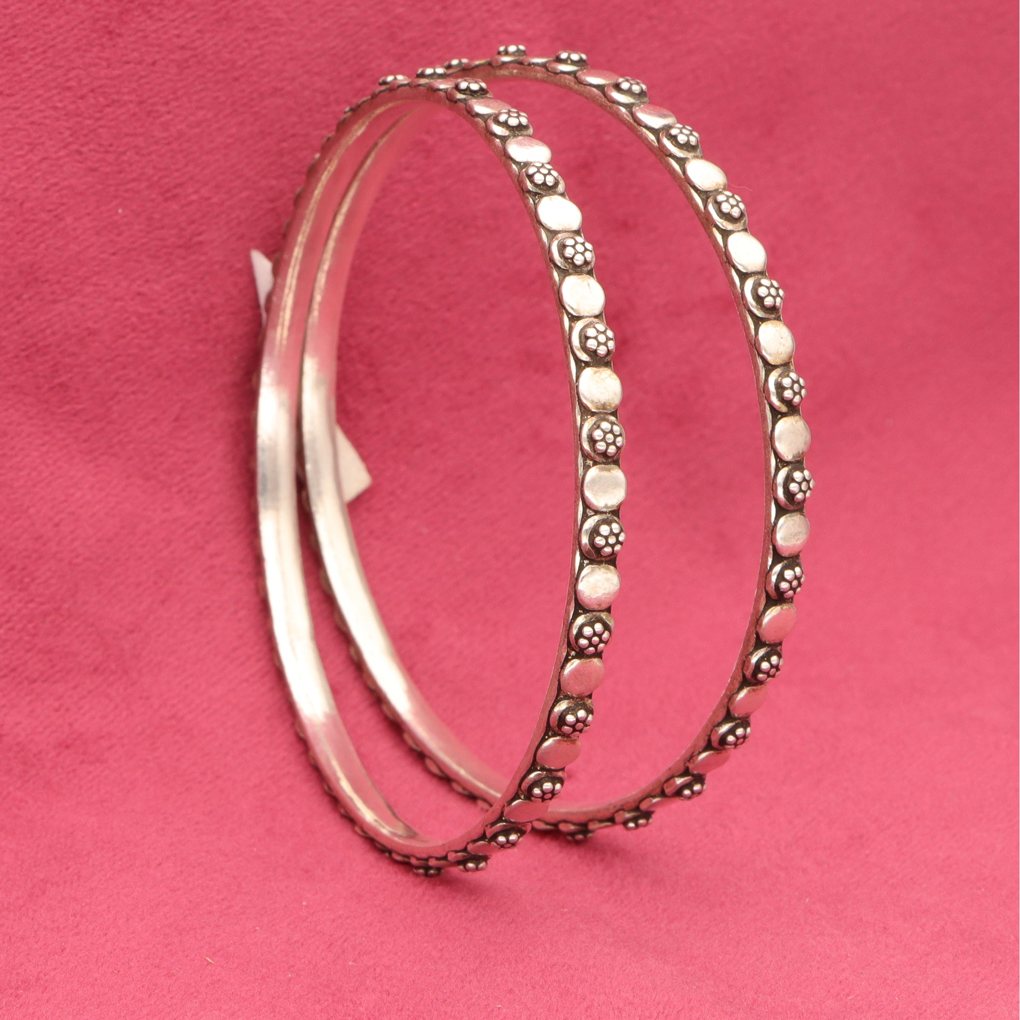 Silver Antique Bangles
