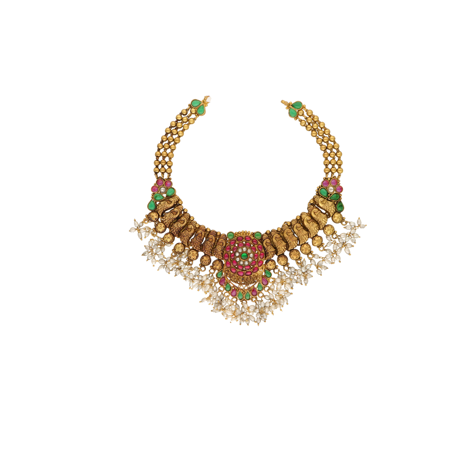 Silver Necklace with Gold Polish