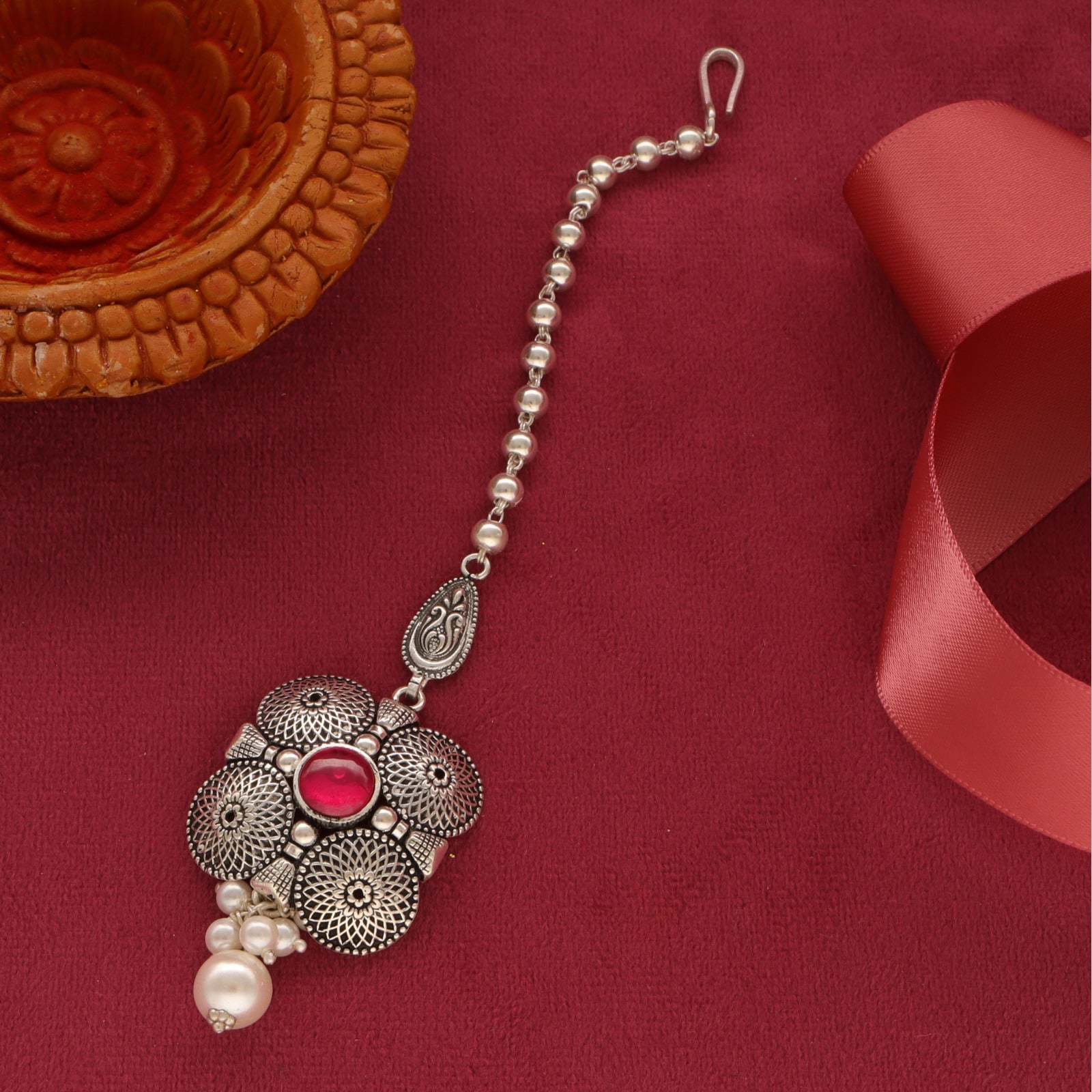 Silver Antique Maangtika
