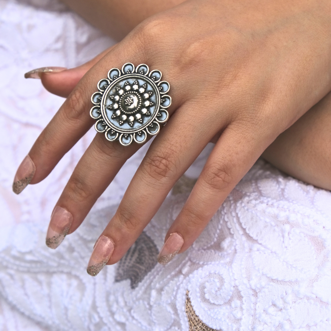 Silver Antique Florish Ring