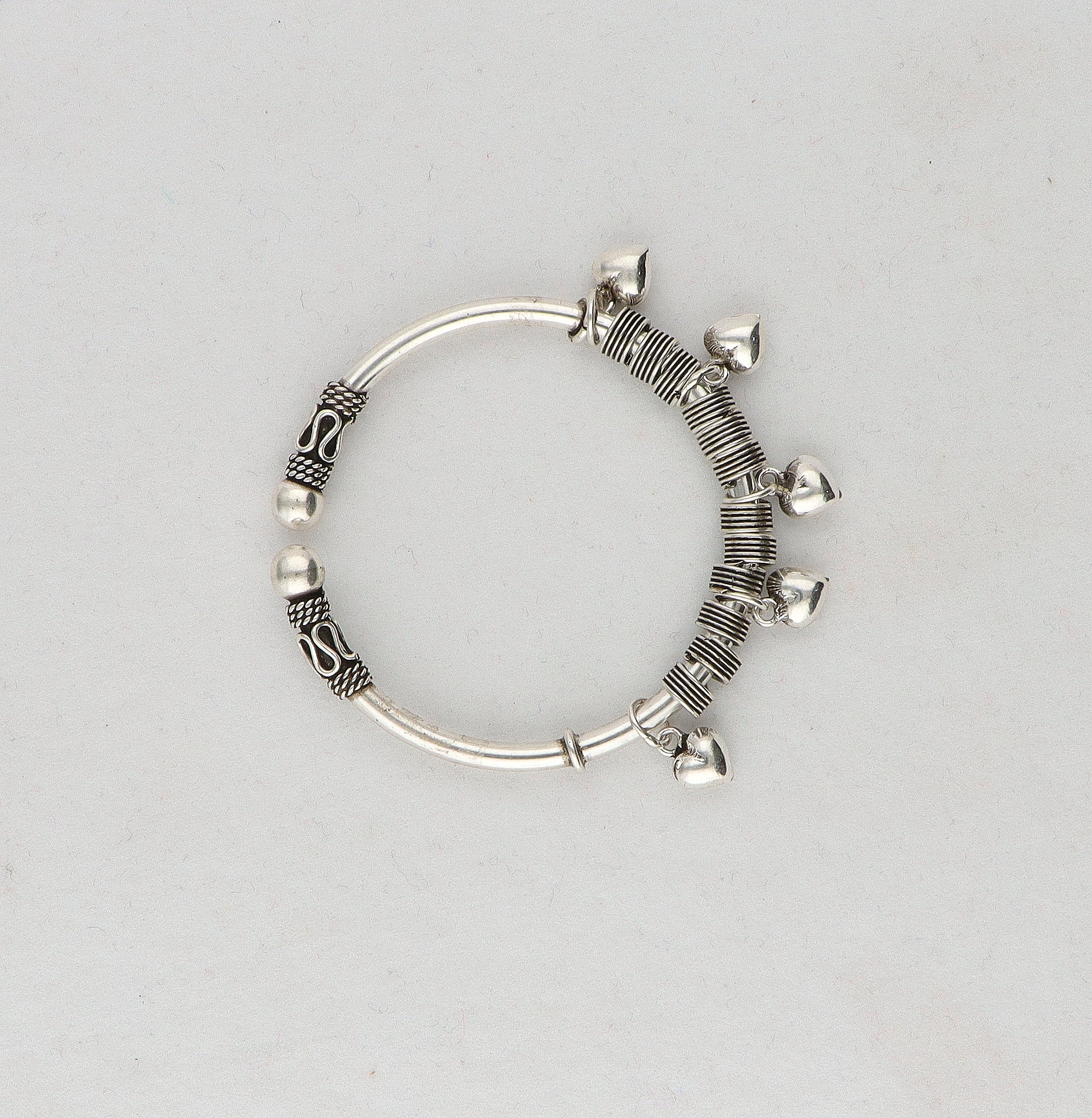 Silver Antique Kada For Kids