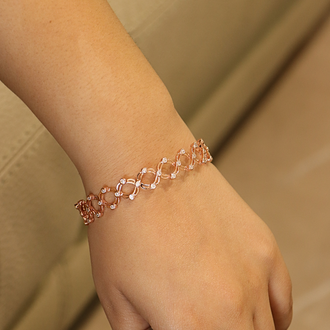 Kavira Rose Gold Supple Bracelet