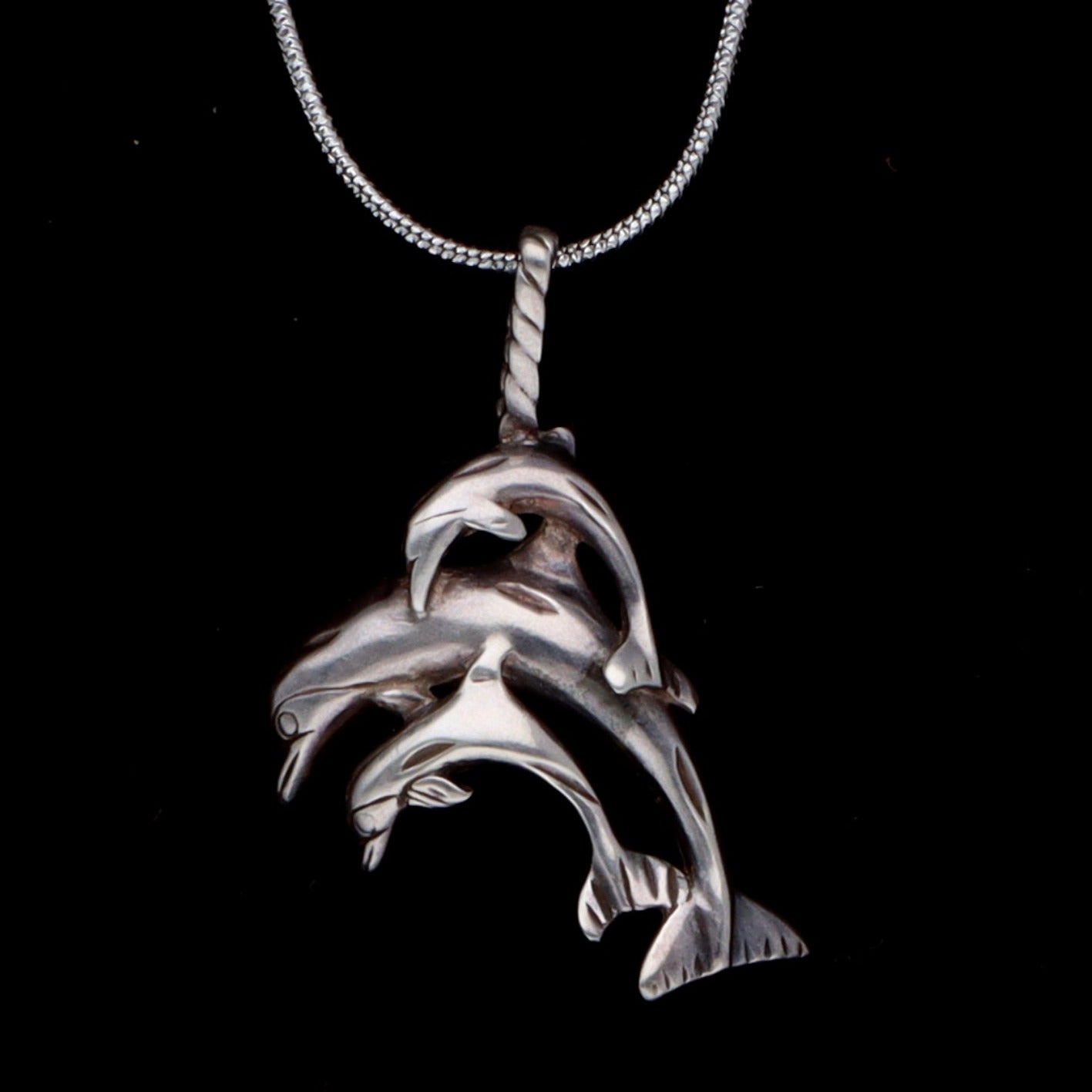 Silver Antique Dolphin Pendant 92.5%