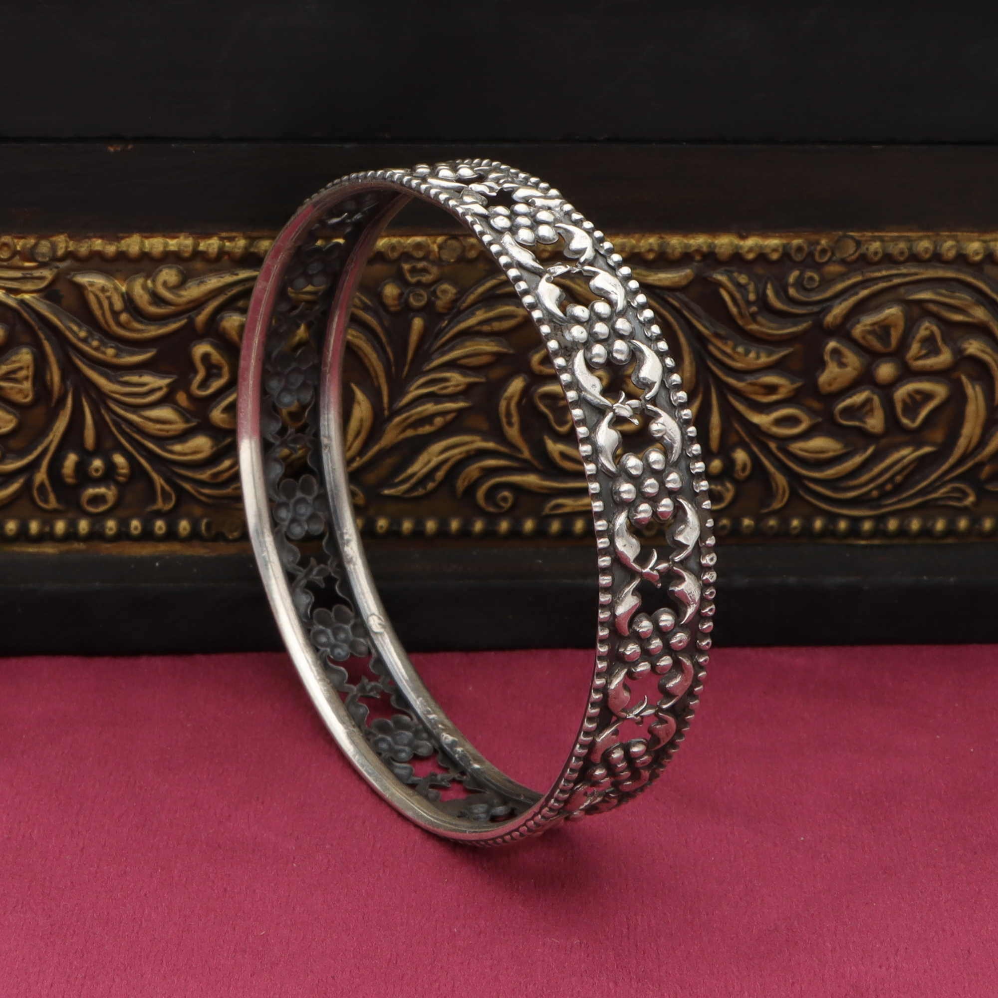 Silver Antique Bangles