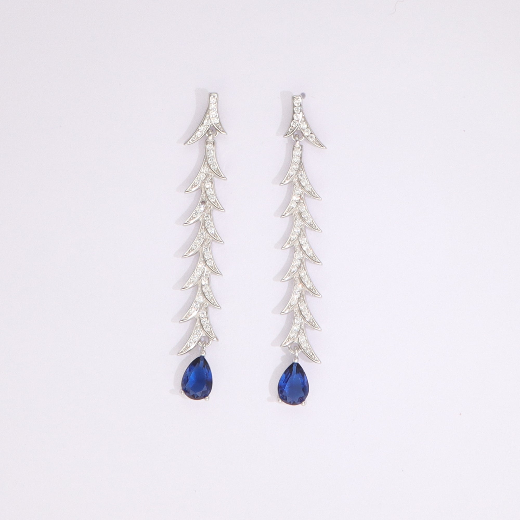 Silver 92.5 Dangler with Blue Stone