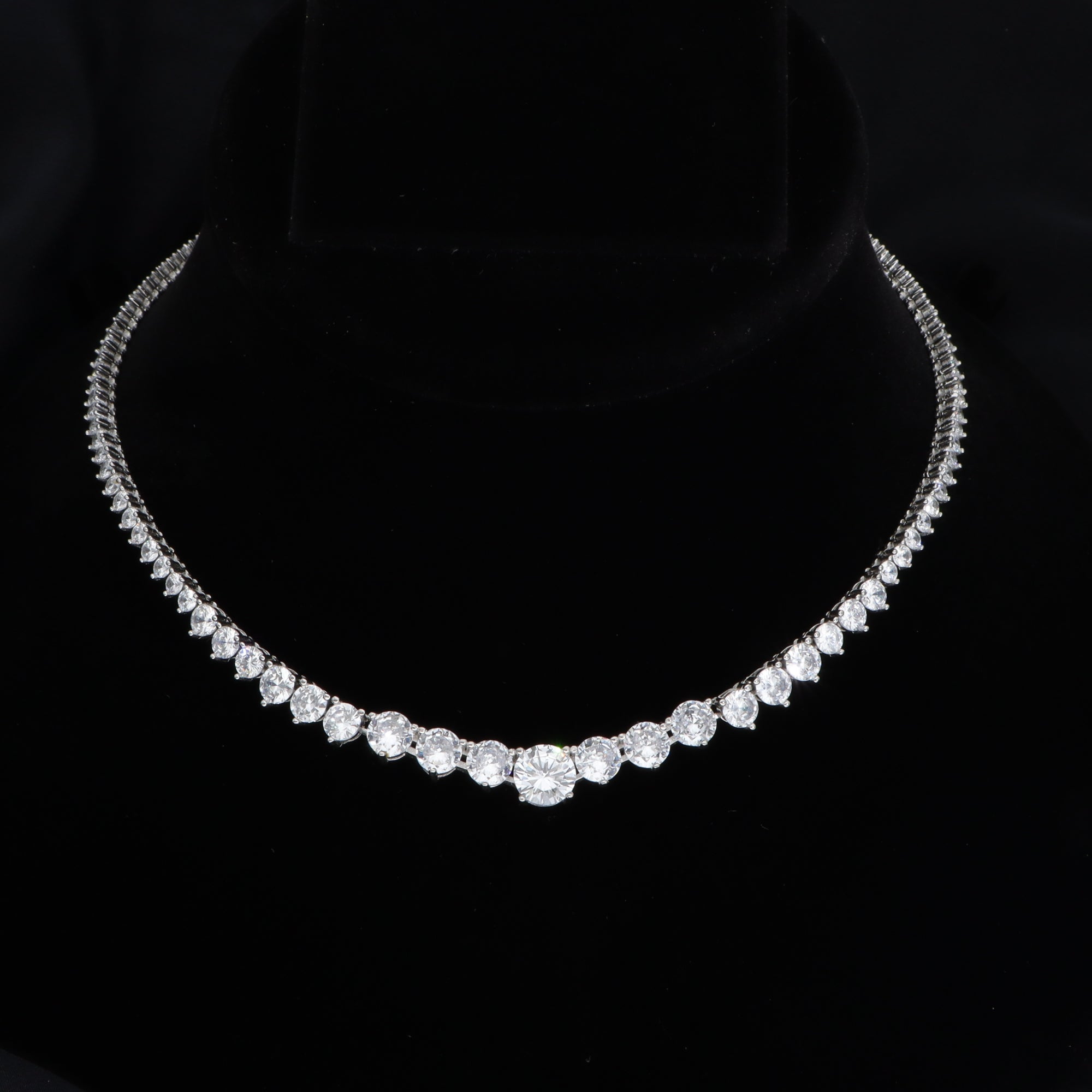 Silver High Polish Necklace Set 92.5%