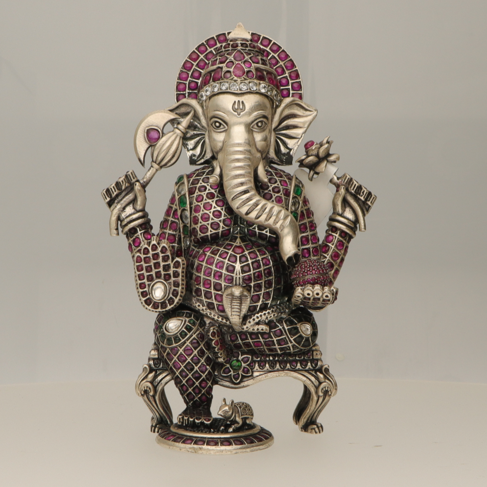 Silver Antique Ganesha