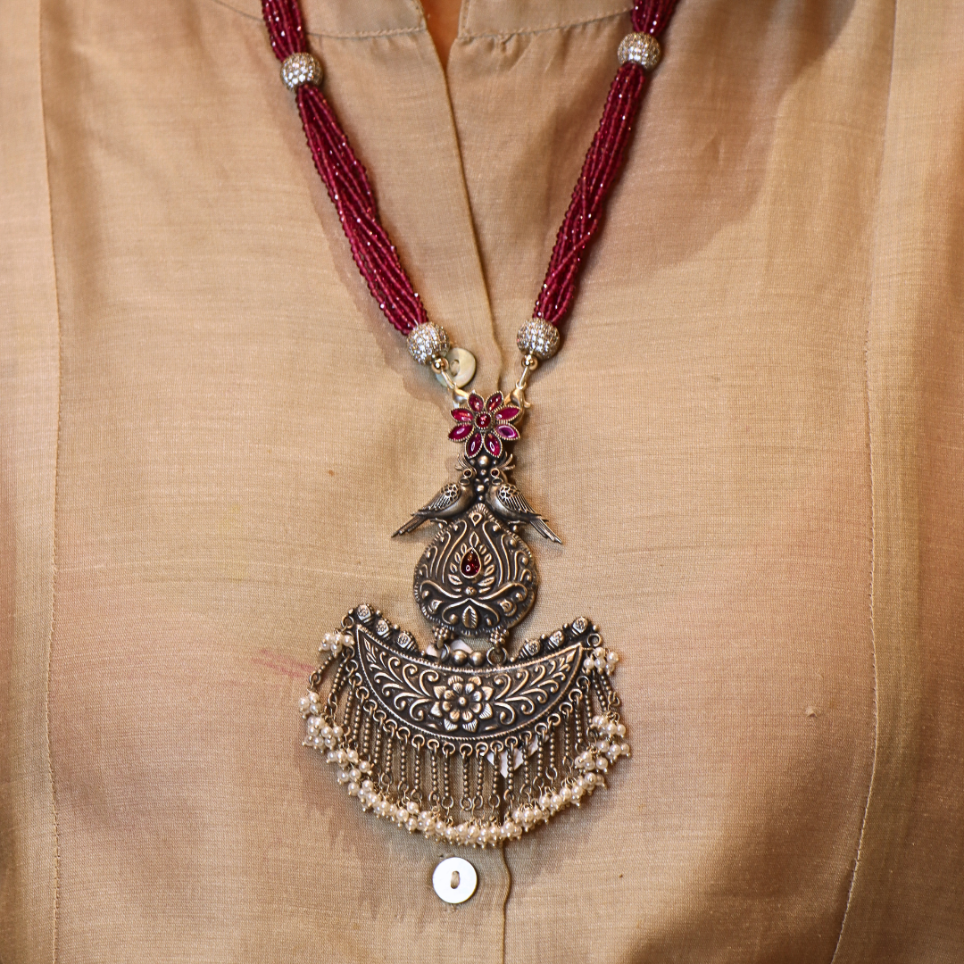 Silver Kundan Classic Necklace