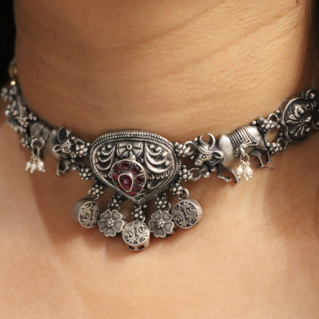 Silver Antique Choker