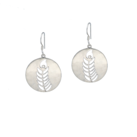 Leaf Detailed Silver Drops