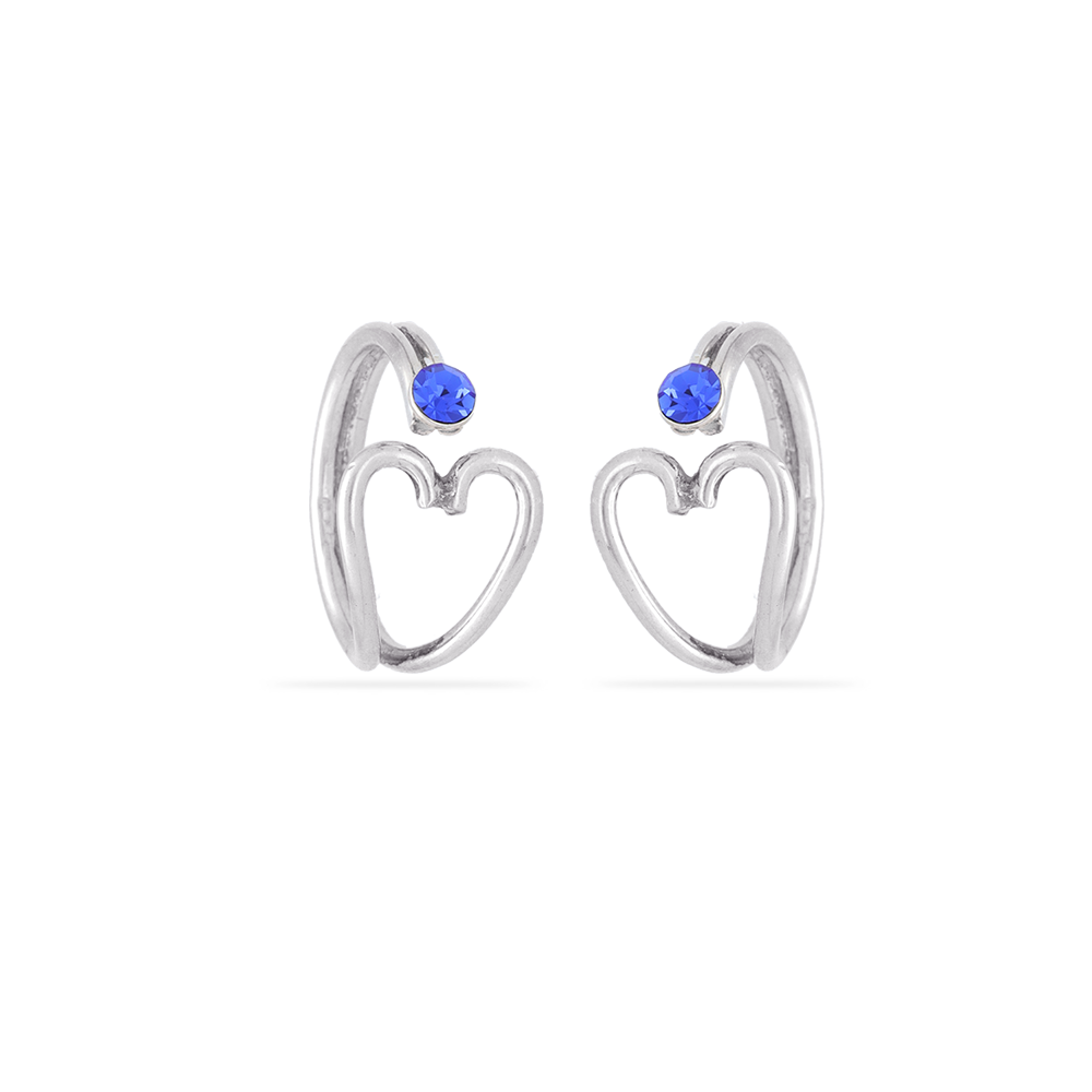 Poised heart two-piece silver toe rings