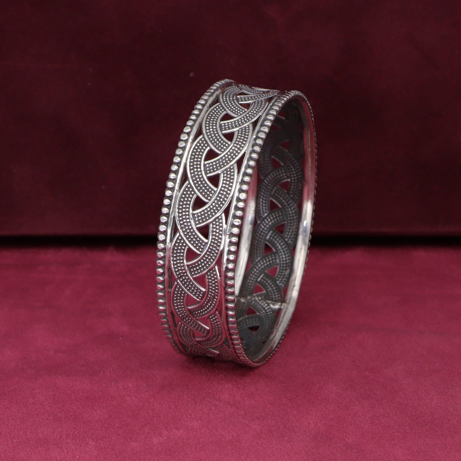 Kavira Intricate Silver Bangles